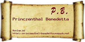 Princzenthal Benedetta névjegykártya